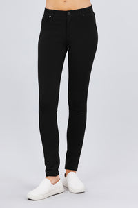 5-pockets Shape Skinny Ponte Mid-rise Pants