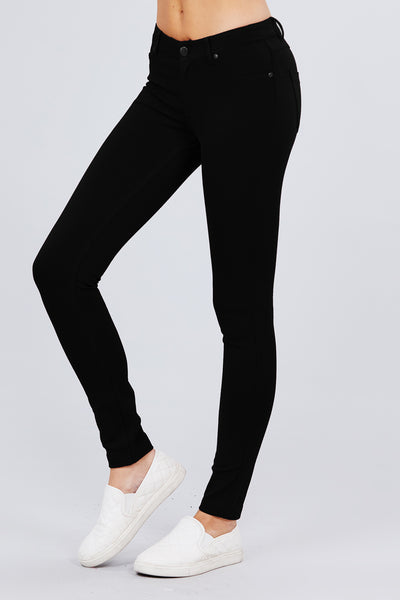 5-pockets Shape Skinny Ponte Mid-rise Pants