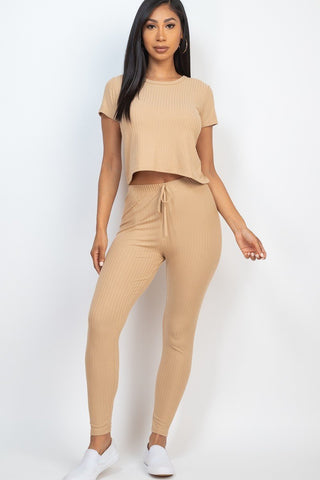 Short Sleeve Top & Leggings Set