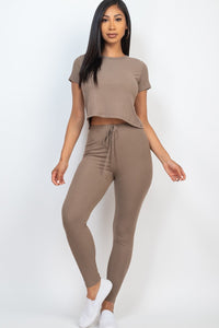 Short Sleeve Top & Leggings Set